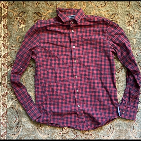 Banana Republic Red Men’s Small Dress Shirt - Picture 1 of 2